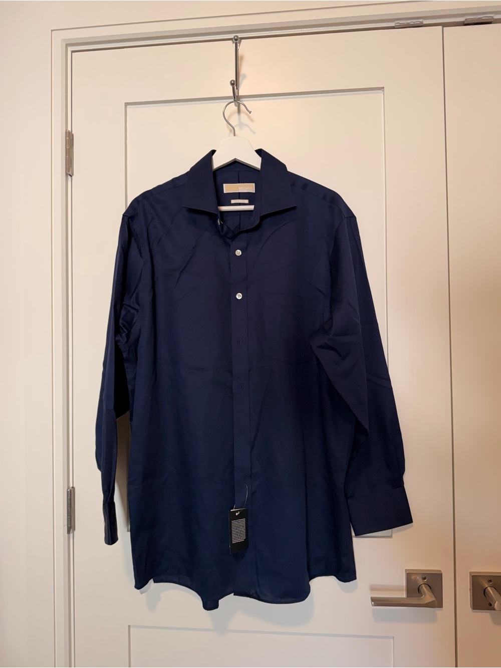 Michael Kors Navy Long-Sleeve Dress Shirt